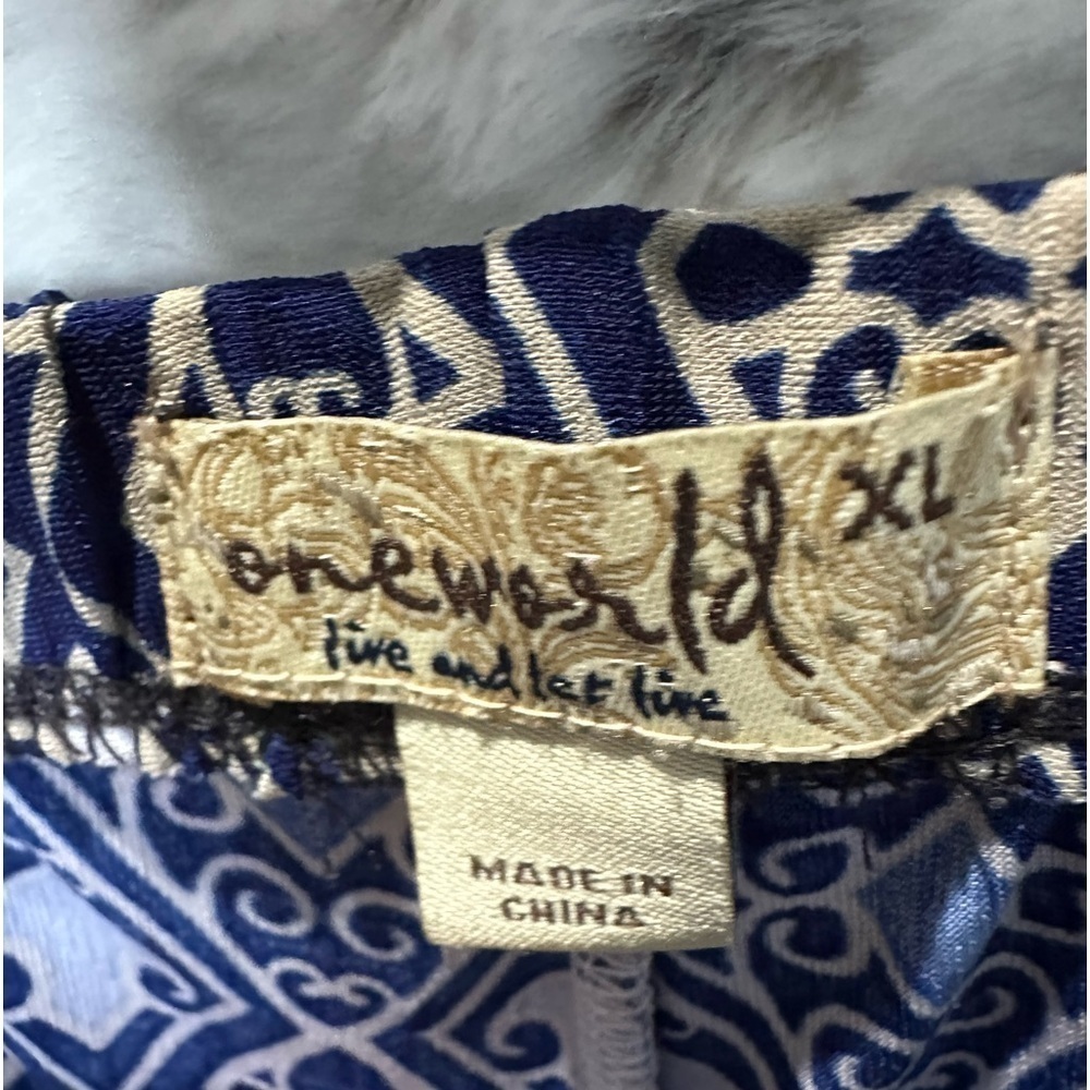 One World Wide Leg Boho Pallazzo Pants - Picture 3 of 5
